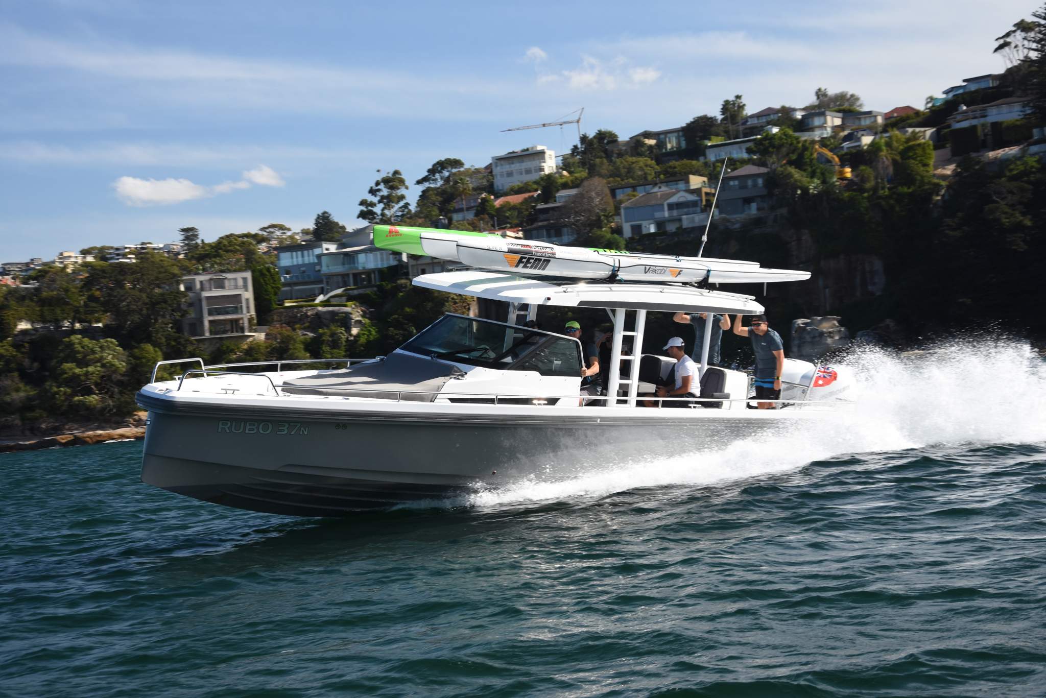 Surf Ski Adventure On Axopar 37 Sun Top – Richard