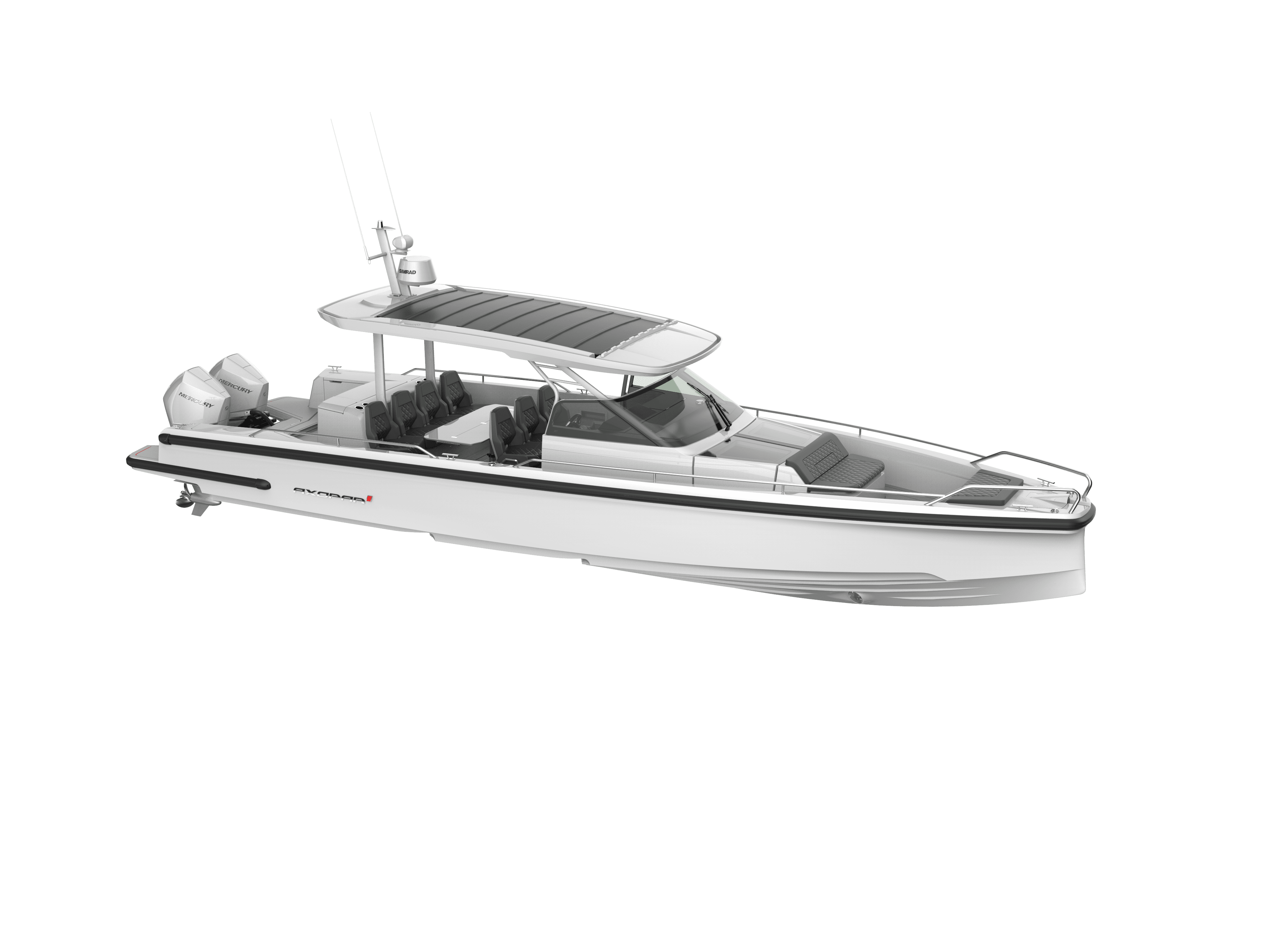 Axopar 37 X Sun Top Side View