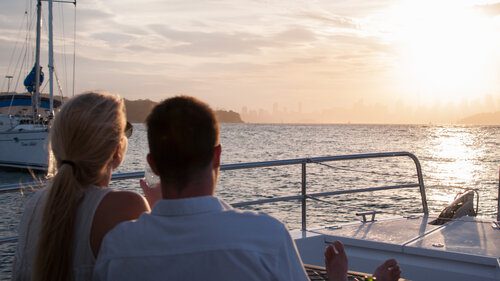 Drew & Gina Proposal Axopar Boats Sydney Harbour