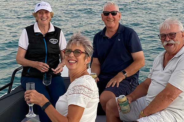 0863 sundowners on the axopar Bow