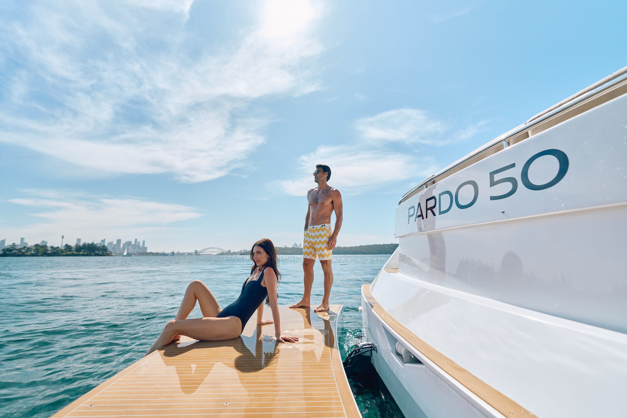 DSC05220 Driving the Pardo 50 yacht on the water