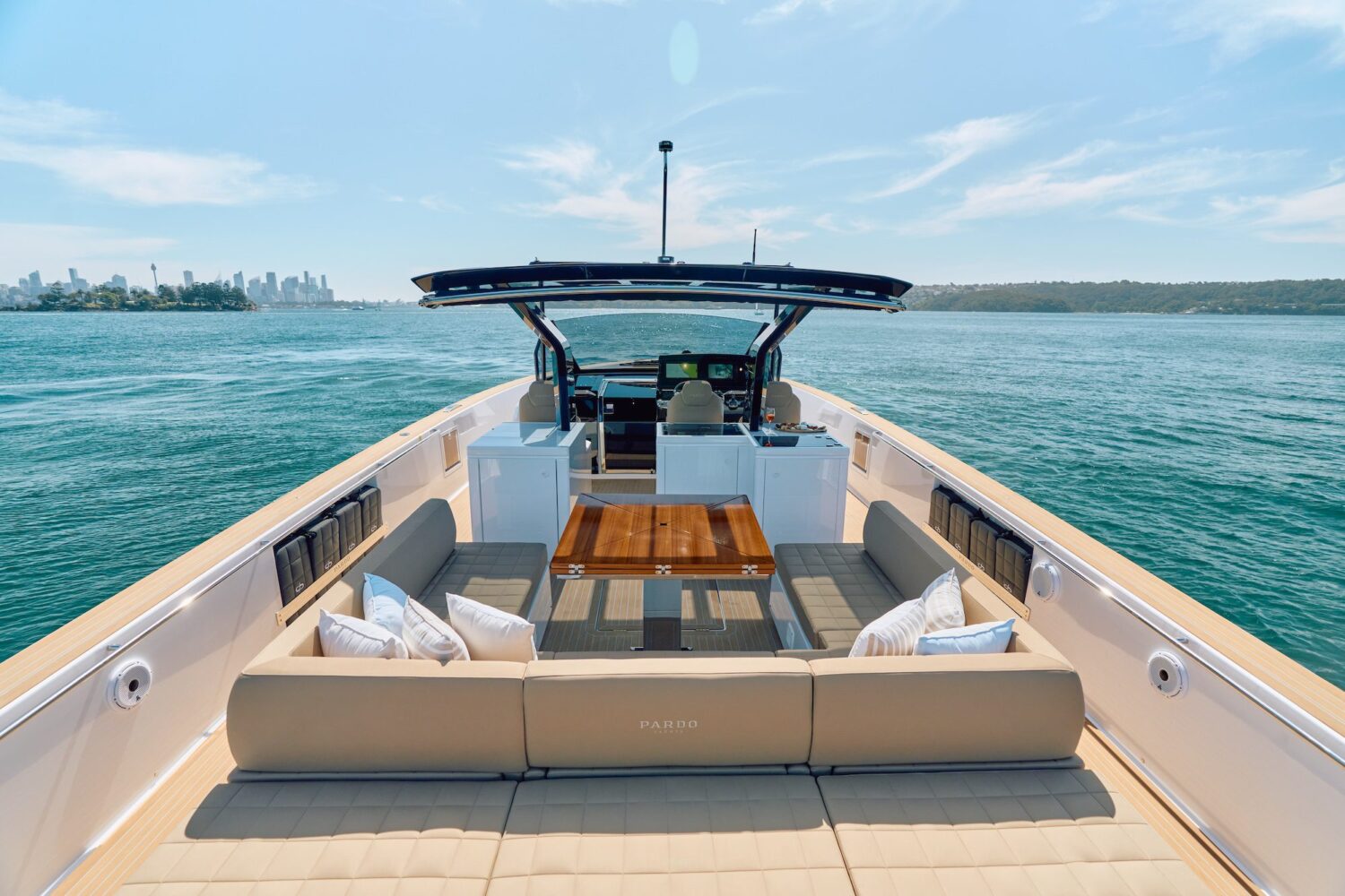 Pardo 50 yacht detail seating area