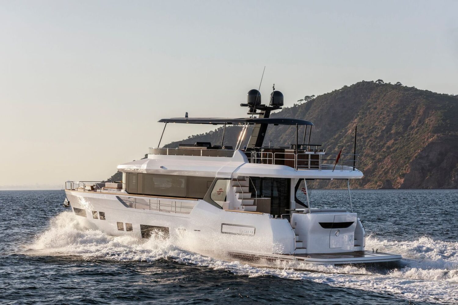 Sirena yacht driving on the water